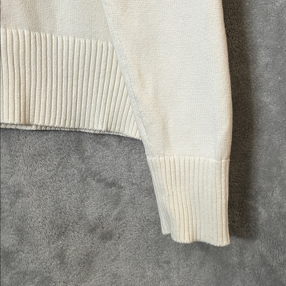 Lands End Classic Cream Women's Crew Neck Sweater - Picture 4 of 10